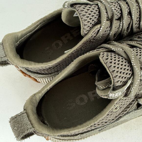 Sorel Out N About Athletic Shoes Womens 6.5 Olive Green Mesh Low Top Sneakers - Picture 10 of 11